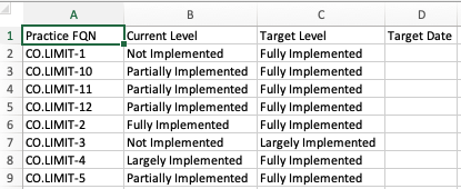 Export data example